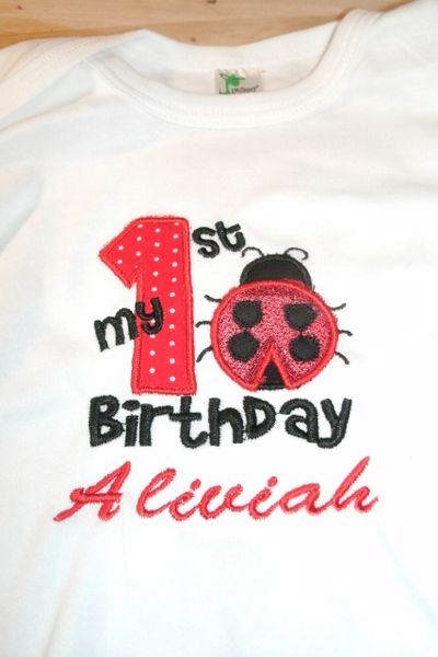 Ladybug My 1st Birthday Personalized Birthday Shirt