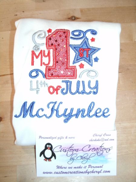 My 1st 4th of July Personalized Holiday Shirt