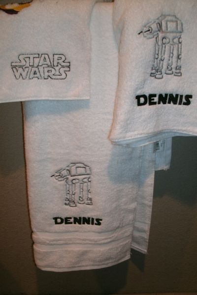Star Wars AT Walker Sketch Personalized 3 piece bath Towel Set