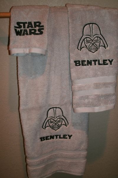 Star Wars Darth Vader Sketch Personalized 3 piece Towel Set
