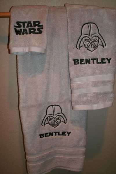 Star Wars AT Walker Sketch Personalized 3 piece bath Towel Set