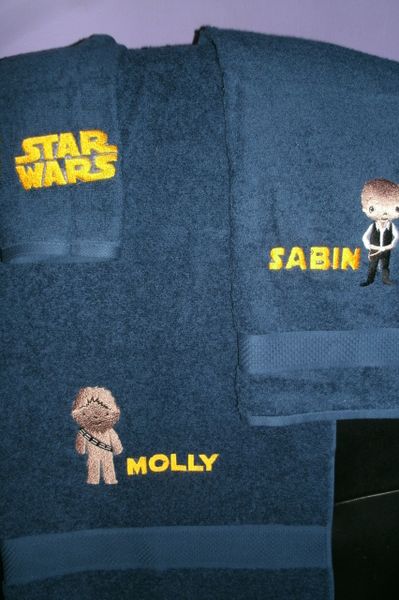 Star Wars Chewbacca & Hans Kid Personalized 3 piece Towel Set