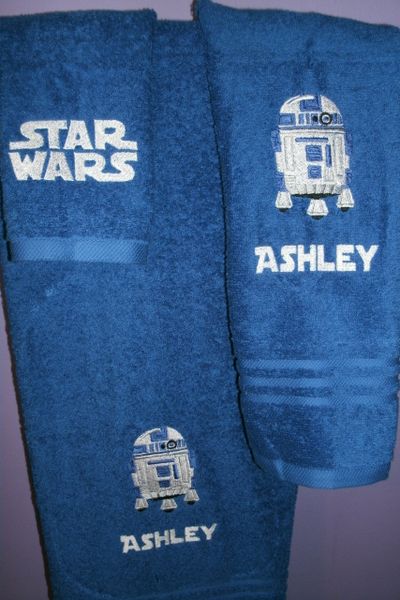 Star Wars R2D2 Droid Personalized 3 piece Towel Set
