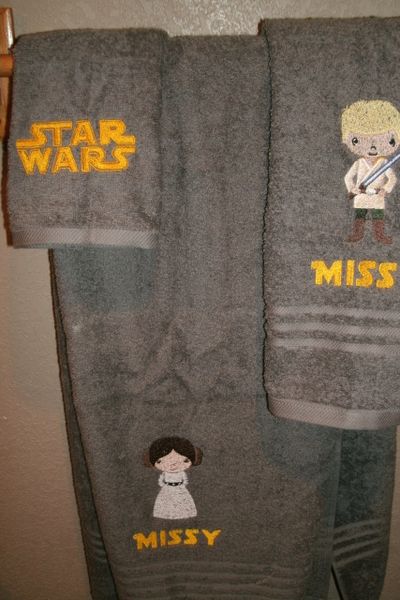 Star Wars Luke & Princess Leia Kid Personalized 3 piece Towel Set