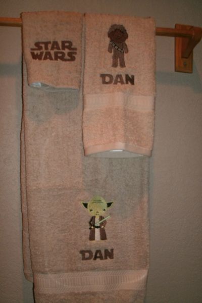 Star Wars Chewbacca & Yoda Kid Personalized 3 piece Towel Set