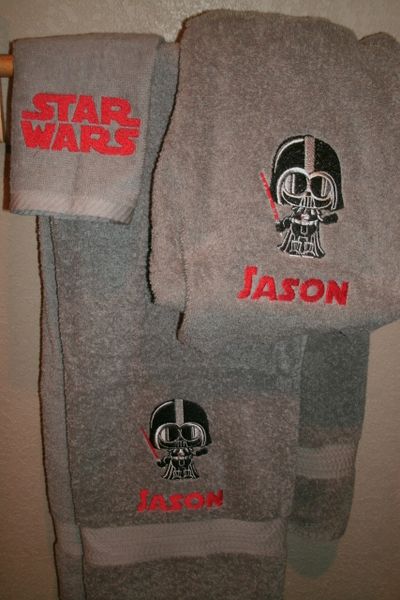 Star Wars Darth Vader Kid Personalized 3 piece Towel Set