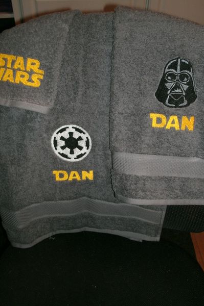 Star Wars Darth Vader & Empire Personalized 3 piece Towel Set
