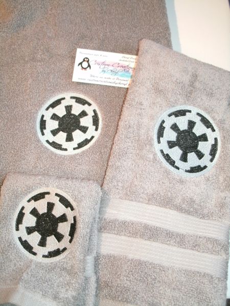Star Wars Galactic Empire Logo Personalized 3 piece Towel Set