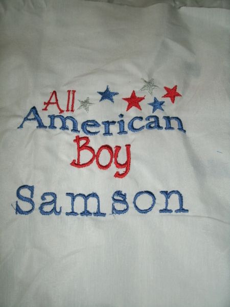 Patriotic All American Boy 4th of July Personalized Holiday Shirt