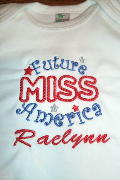 Patriotic Future Miss America 4th of July Personalized Holiday Shirt