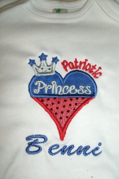 Patriotic Princess Heart 4th of July Personalized Holiday Shirt