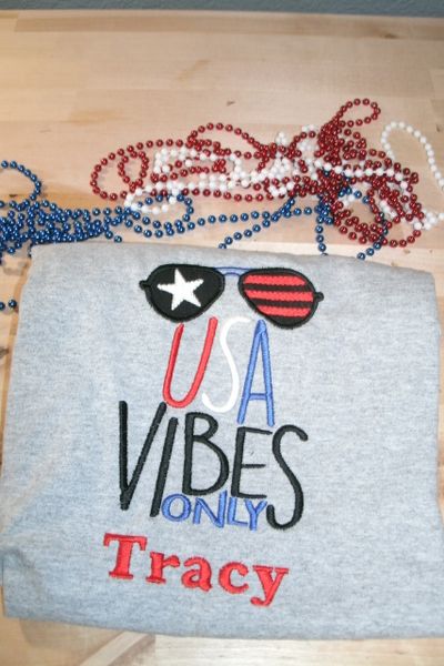 Patriotic USA Vibes 4th of July Personalized Holiday Shirt