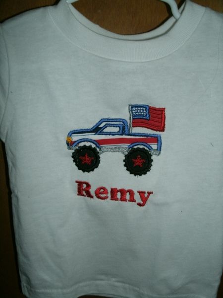 Patriotic Truck 4th of July Personalized Holiday Shirt