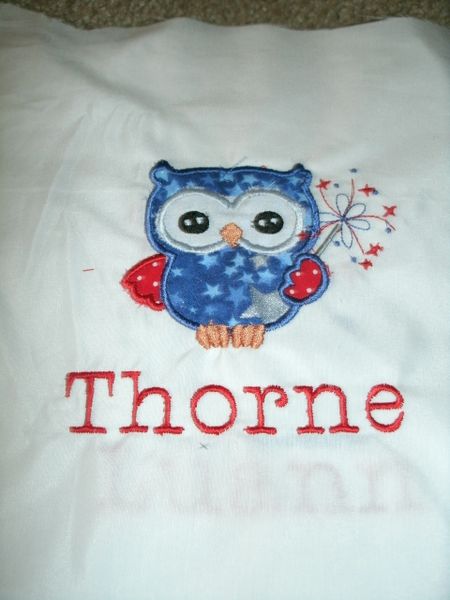 Patriotic Owl Sparkler USA 4th of July Personalized Holiday Shirt