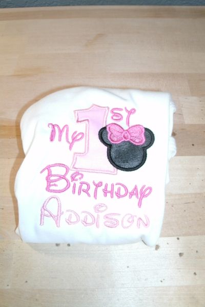 Minnie My 1st Birthday Dizney Personalized Birthday Shirt