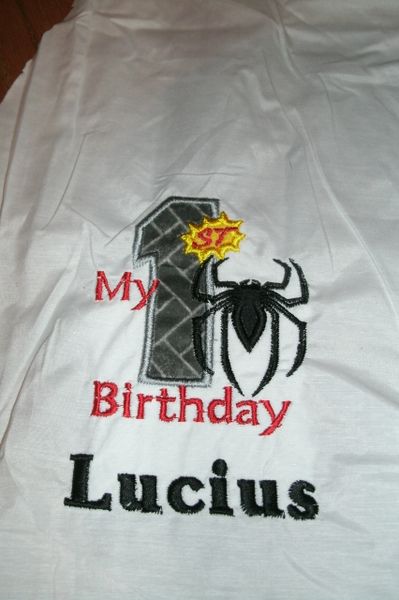 Spiderman My 1st Birthday Personalized Birthday Shirt