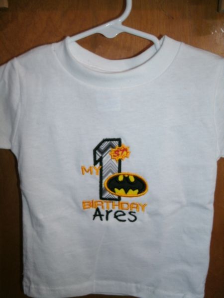 Batman My 1st Birthday Personalized Birthday Shirt