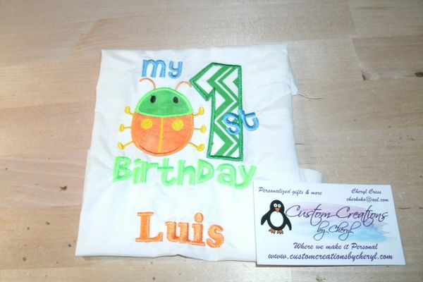 Bug My 1st Birthday Personalized Birthday Shirt