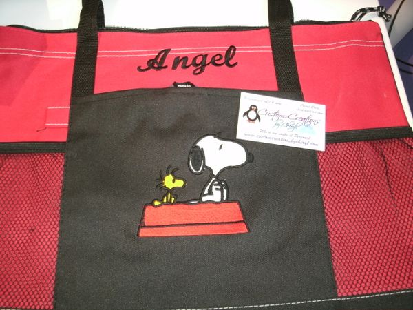Snoopy Doghouse Personalized Tote Bag