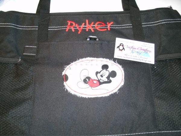 Mickey Patch laying down Personalized Tote Bag