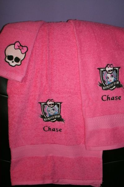 Monster High Cat Girl Catrine Personalized Towel Set