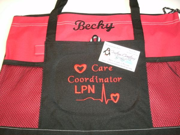 Care Coordinator Nurse Personalized Home Health Nurse Tote Bag
