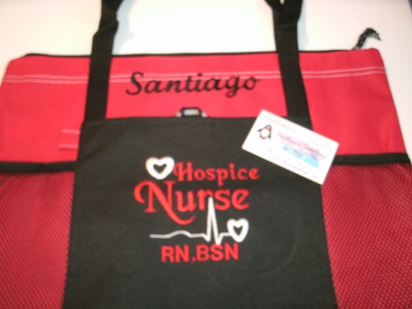 Hospice Nurse Personalized Home Health Nurse Tote Bag