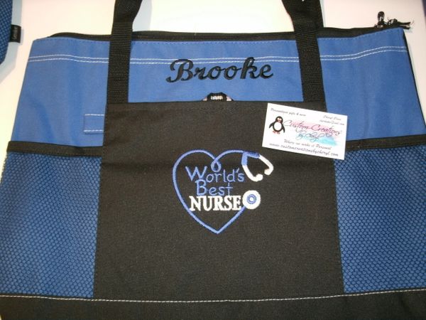 World's Best Nurse Personalized Heart Nurse Tote Bag