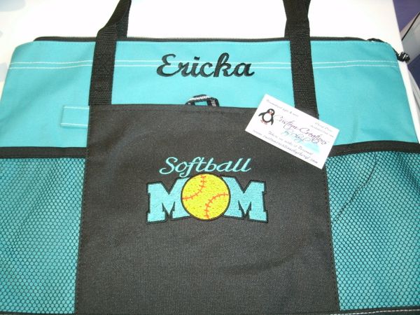Softball Mom Personalized Sports Tote Bag Softball Mom Tote Bag