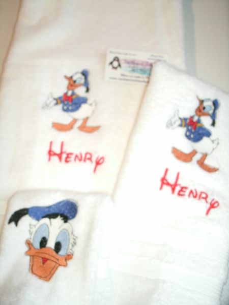 Donald Duck Personalized Towel Set