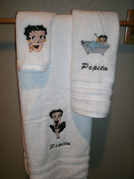 Personalized Betty Boop Mix 2 3 piece Bath Towel Set