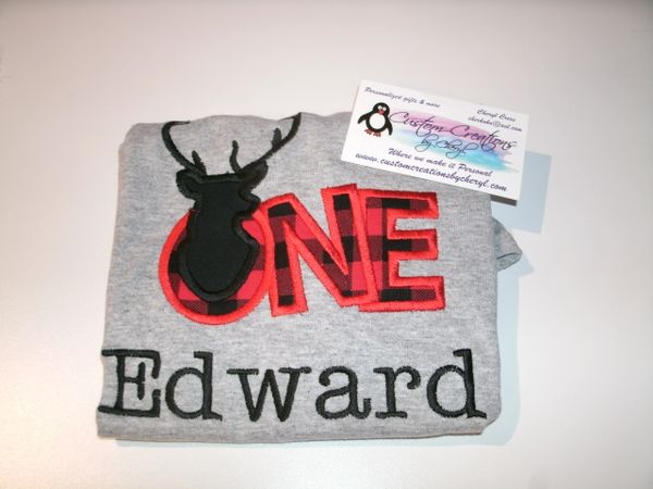 One Buck 1st Birthday Personalized Birthday Shirt