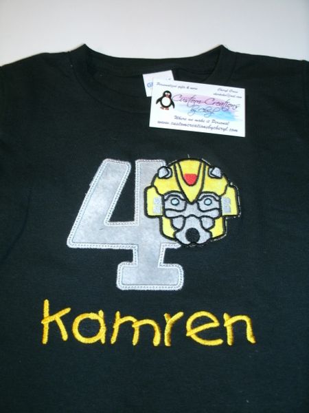Bubblebee Transformers Personalized Birthday Shirt