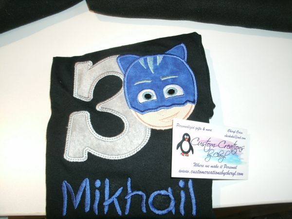 PJ Mask Catboy Personalized Birthday Shirt