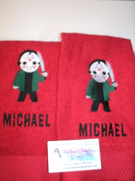 Jason Horror Kitchen Towels Hand Towels 2 piece set