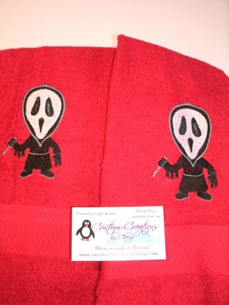 Scream Horror Kitchen Towels Hand Towels 2 piece set