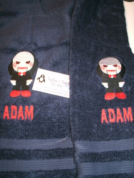 Saw Jigsaw Horror Kitchen Towels Hand Towels 2 piece set