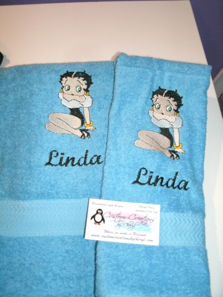 Betty Boop Fur Kitchen Towels Hand Towels 2 piece set