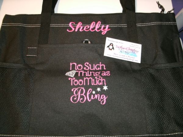 No such thing as to much Bling Paparazzi Personalized Jewelry Tote Bag