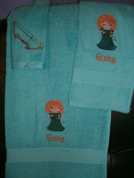 Brave Princess Personalized Towel Set