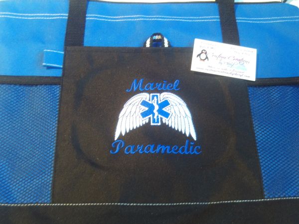 EMT Personalized Star of Life Wings 2 Tote Bag Paramedic EMT Gift