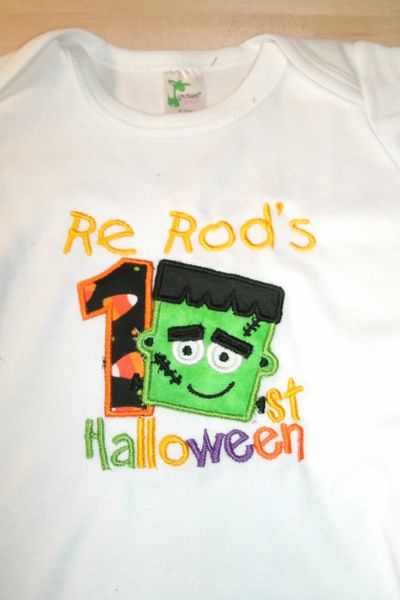 My 1st Halloween Frankenstein Personalized Holiday Shirt