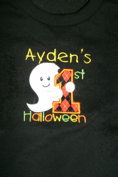 My 1st Halloween Ghost Boy Personalized Holiday Shirt