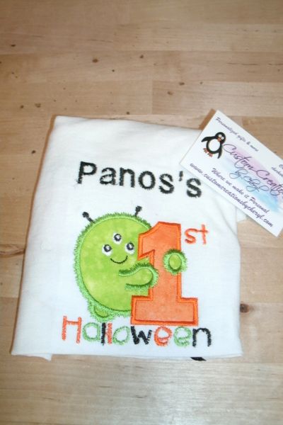 My 1st Halloween Monster Personalized Holiday Shirt