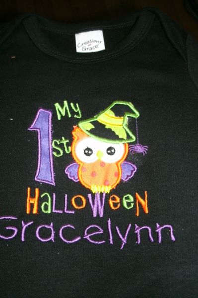 My 1st Halloween Owl Witch Personalized Holiday Shirt