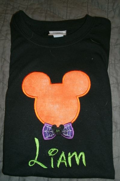 Halloween Mickey Mouse Spider Bow Personalized Holiday Shirt
