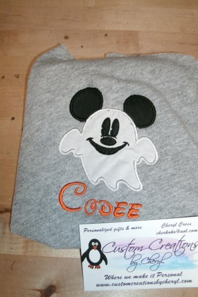 Halloween Mickey Mouse Ghost Personalized Holiday Shirt