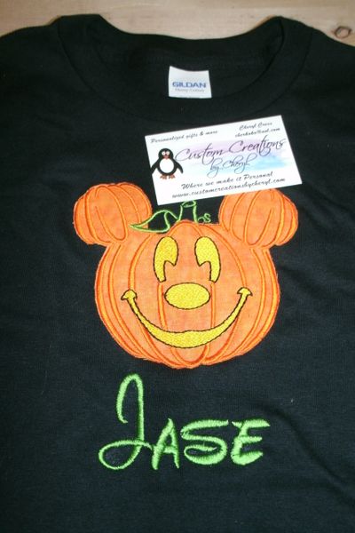 Halloween Mickey Mouse Jack O Lantern Personalized Holiday Shirt