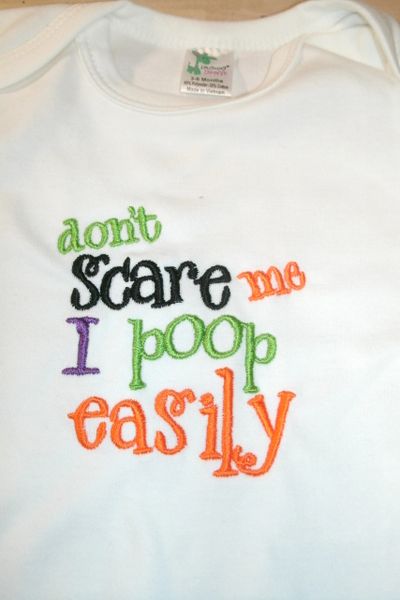 Halloween Don't scare me i poop easily Personalized Holiday Shirt