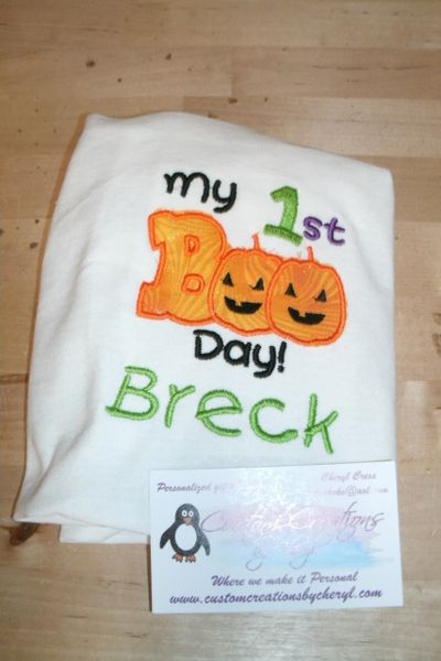 My 1st Boo Day Halloween Personalized Holiday Shirt